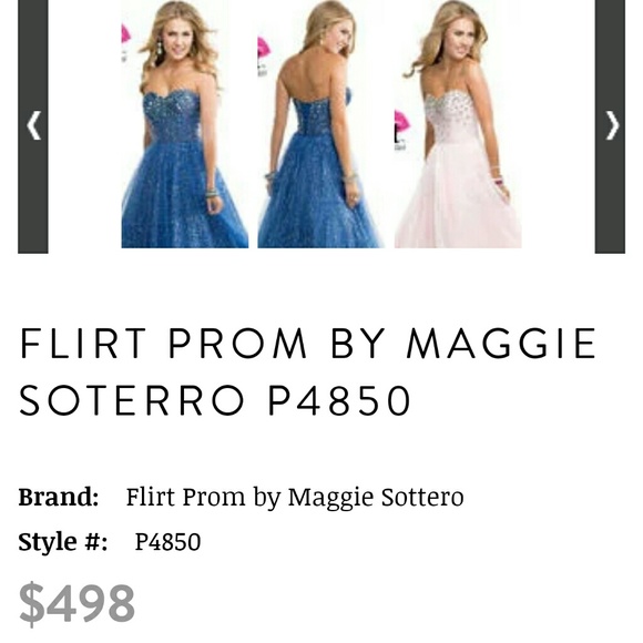 Strapless Dark Blue Prom Dress - Picture 8 of 8